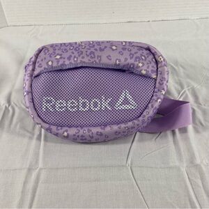 REEBOK Lavender Fanny Pack Belt Bag Zip Close Key Holder Neoprene Padded EUC